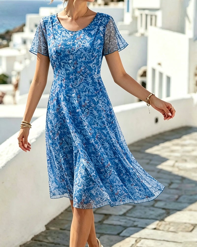 Florielle – Elegant Bloom A-Line Dress