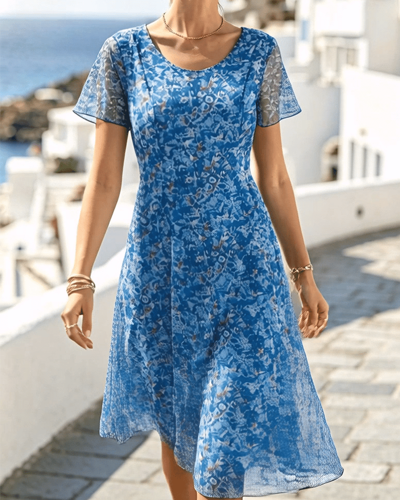 Florielle – Elegant Bloom A-Line Dress