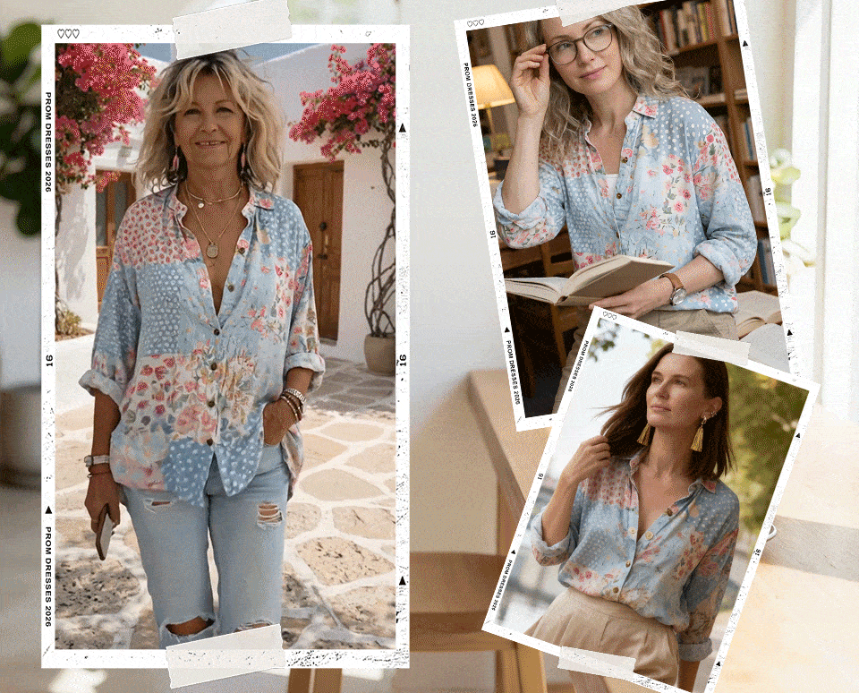 Florvex™ | Artistic Patchwork Relaxed Shirt