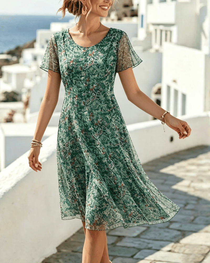Florielle – Elegant Bloom A-Line Dress