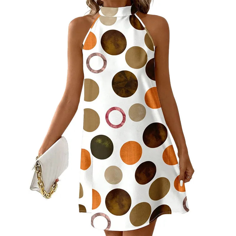 ☀️ Women's A-Line Dress with Tie-Neck Detail 🌸