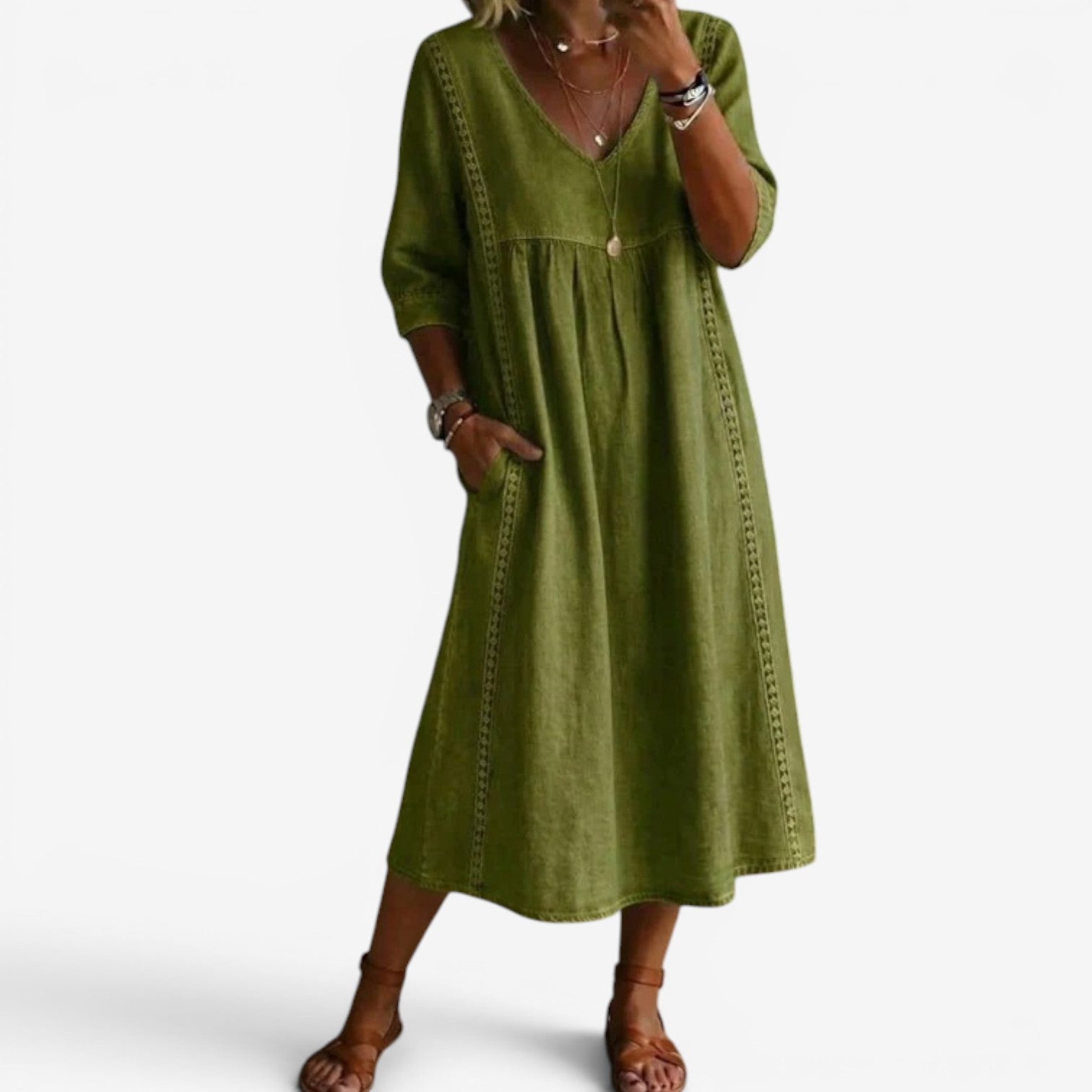 Carolline™ Embroidered Summer Dress