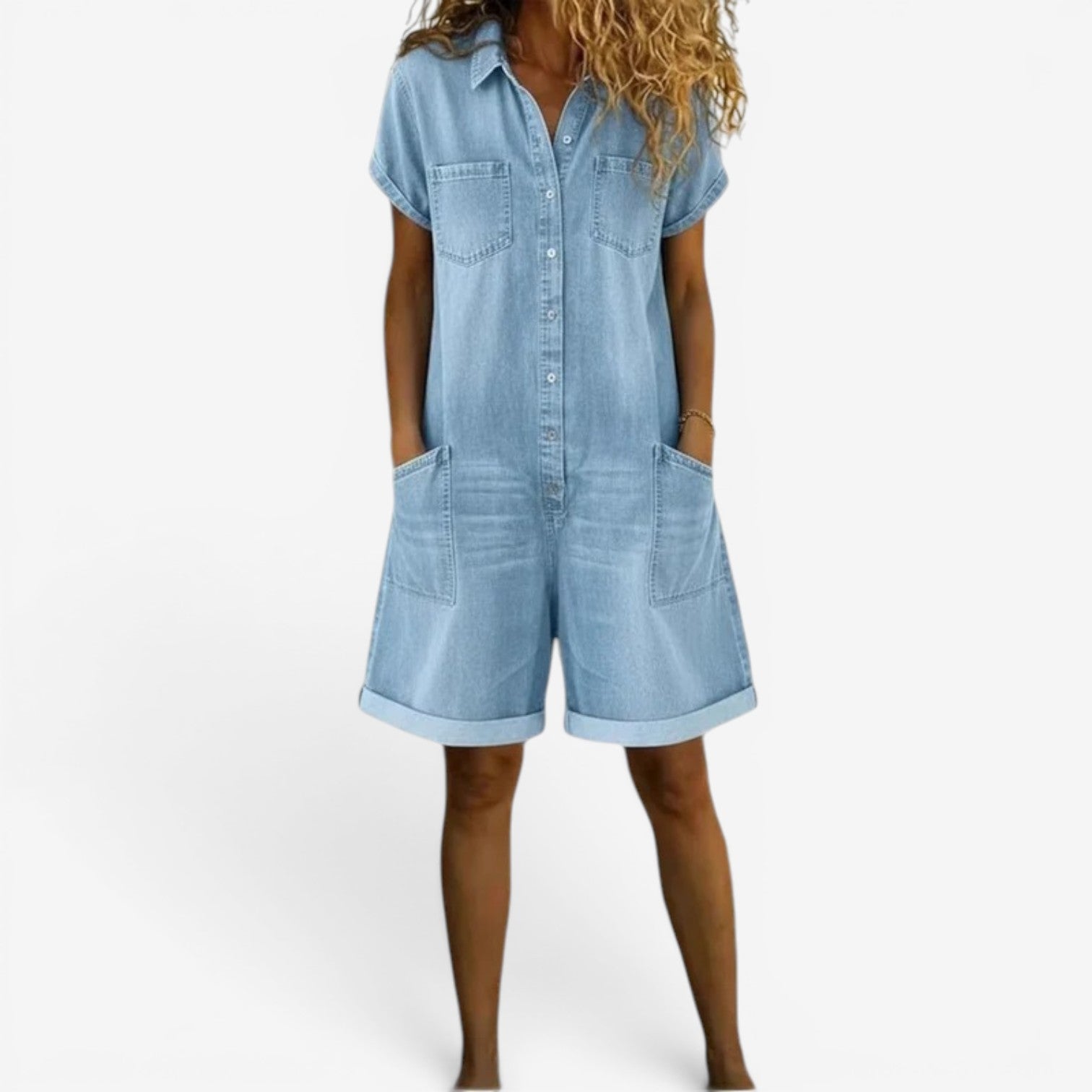 Isabella™ Denim Short Jumpsuit
