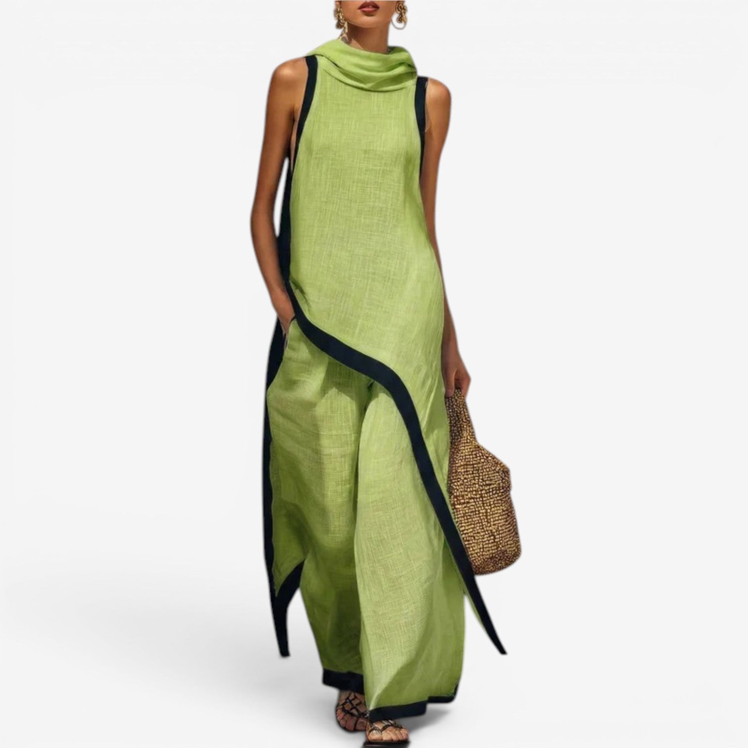 Samantha™ Two-Tone Long Jumpsuit