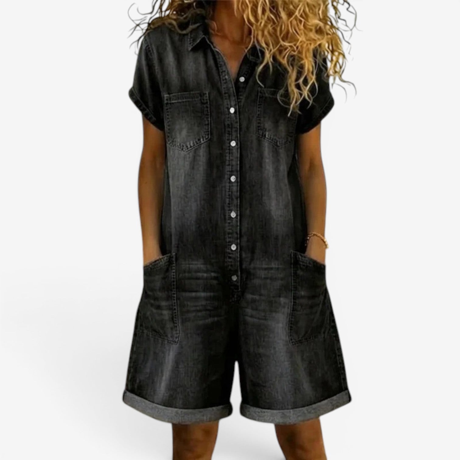 Isabella™ Denim Short Jumpsuit