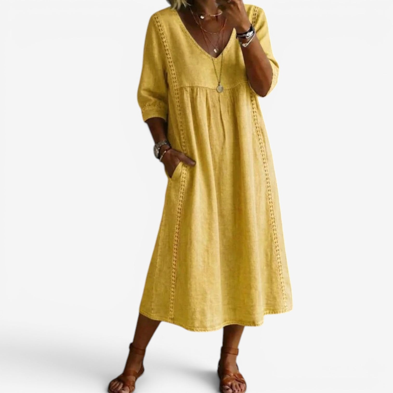 Carolline™ Embroidered Summer Dress