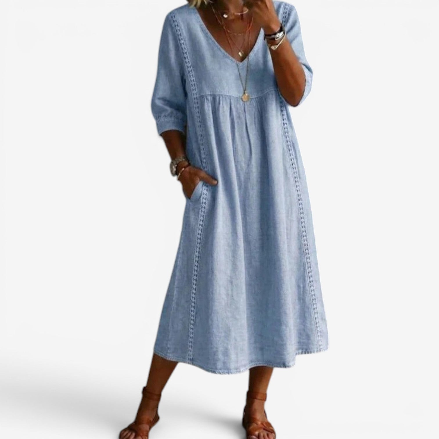 Carolline™ Embroidered Summer Dress
