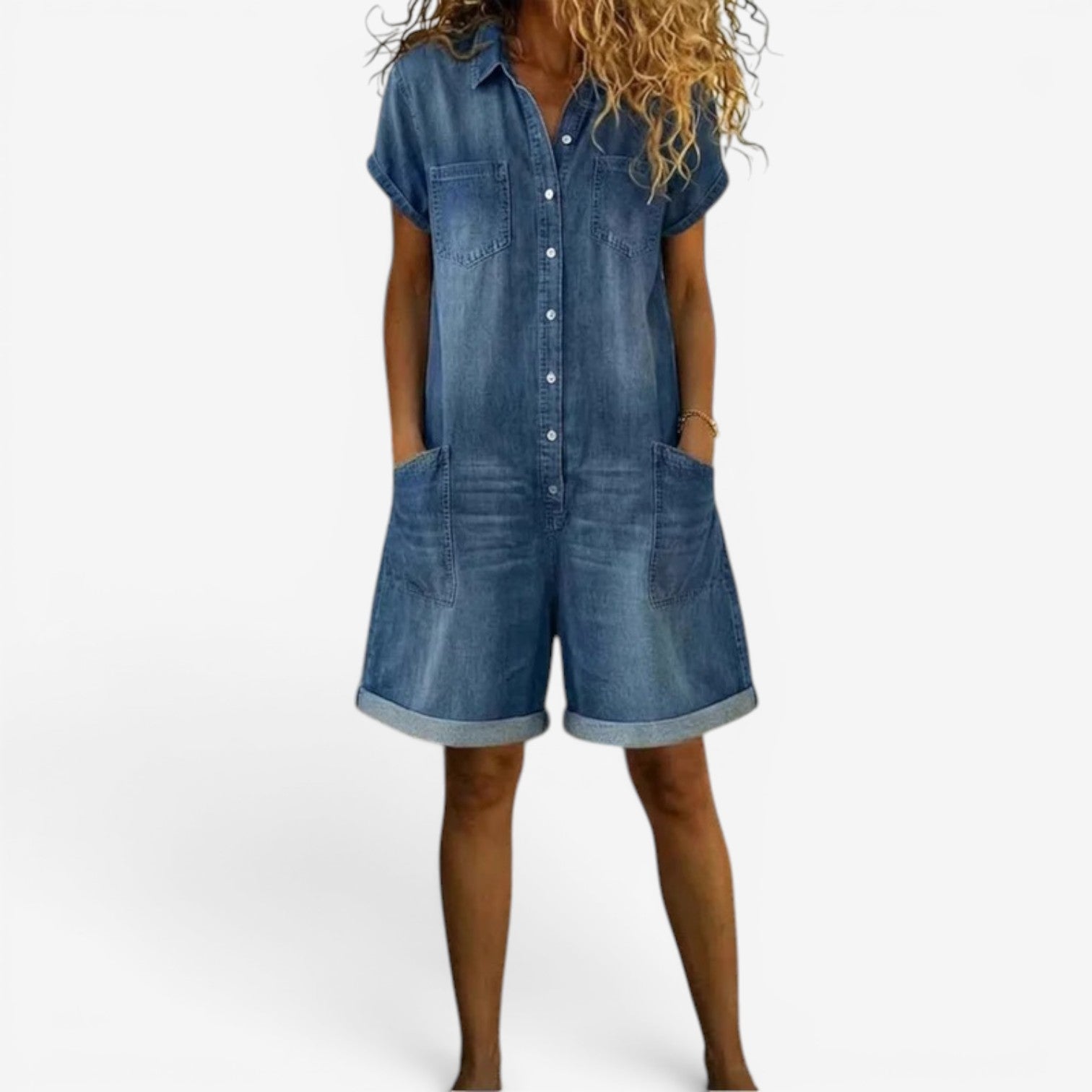 Isabella™ Denim Short Jumpsuit