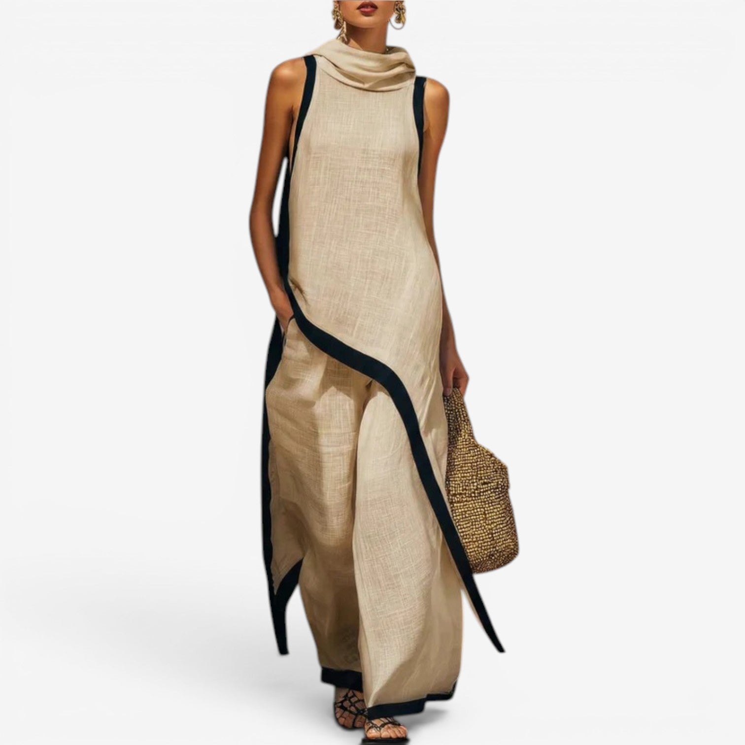 Samantha™ Two-Tone Long Jumpsuit