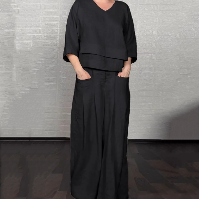 “ClaraPure FlowSet Minimalist Oversized Two-Piece Set”