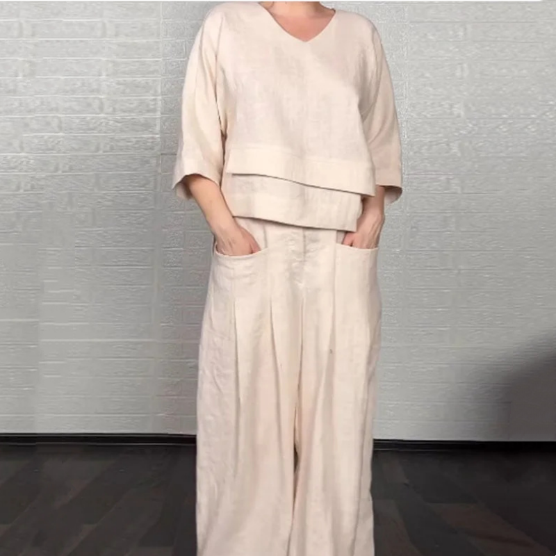 “ClaraPure FlowSet Minimalist Oversized Two-Piece Set”