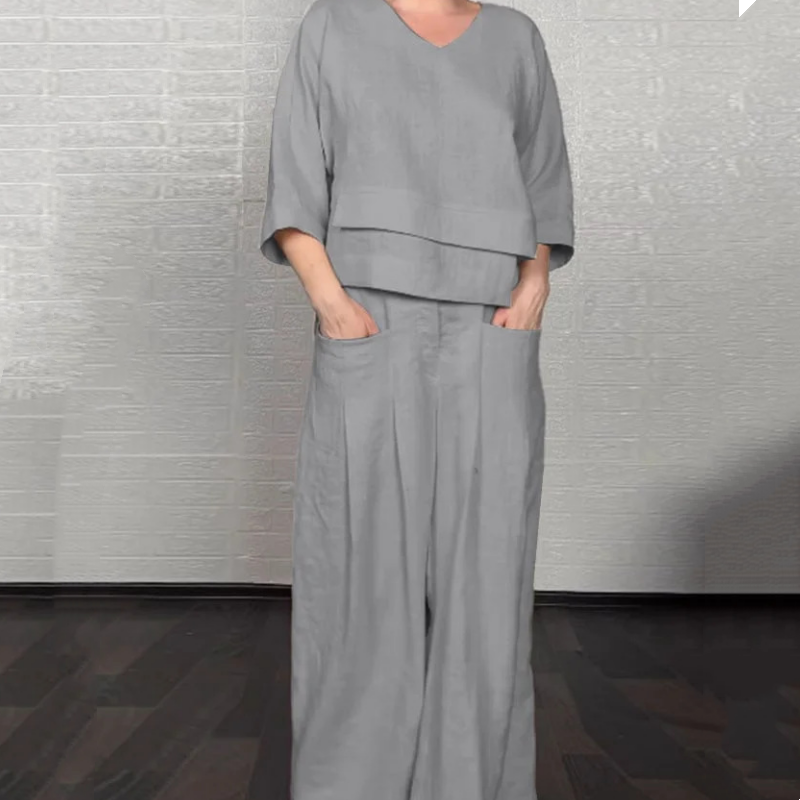 “ClaraPure FlowSet Minimalist Oversized Two-Piece Set”