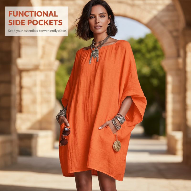 🔥 Women's Oversized Batwing Sleeve Dress