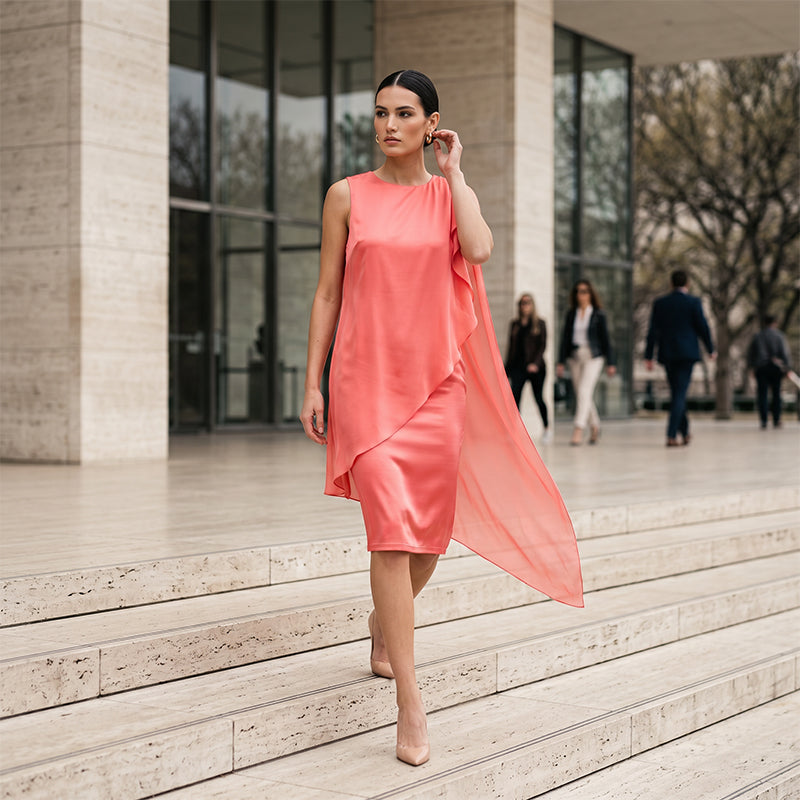 👗 Women's Sleeveless Round Neck Dress with Asymmetrical Hem ✨💕