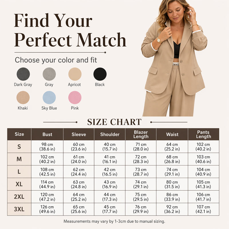 ✨🛍️ Blazer and Wide-Leg Pants Set – Clean Lines and Breathable Comfort for a Confident Look All Day Long